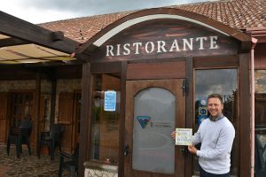 L'ingresso del ristorante dell'Albergo Pietrapanna