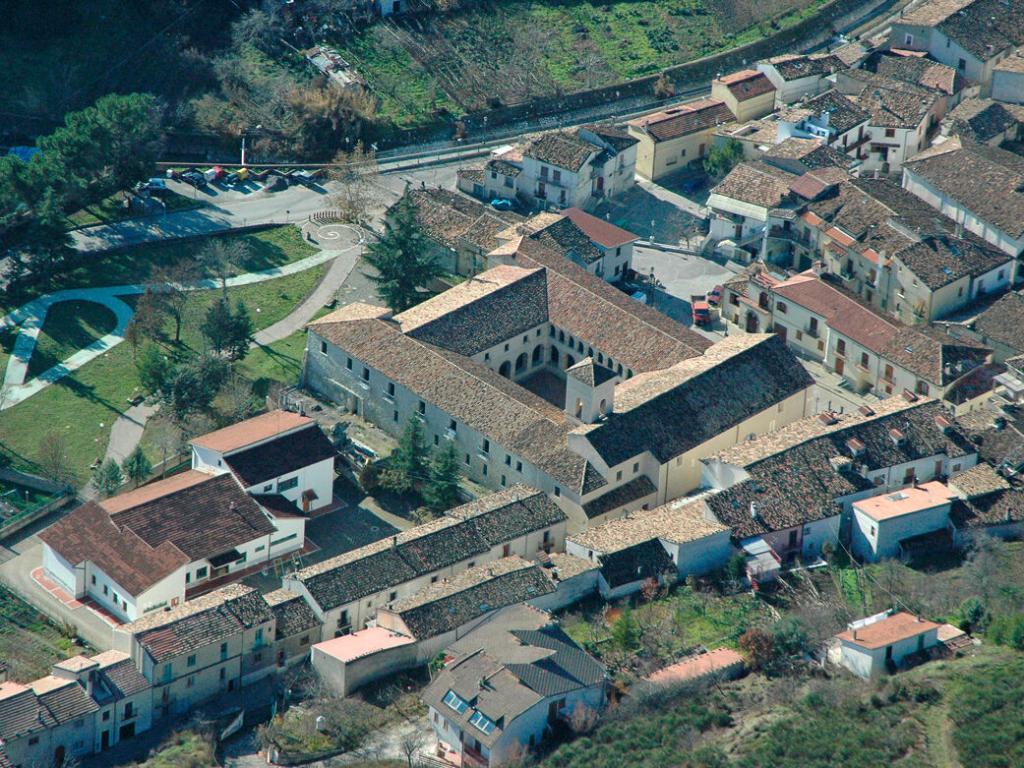 Veduta aerea del Convento di Santa Maria del Piano a Calvello